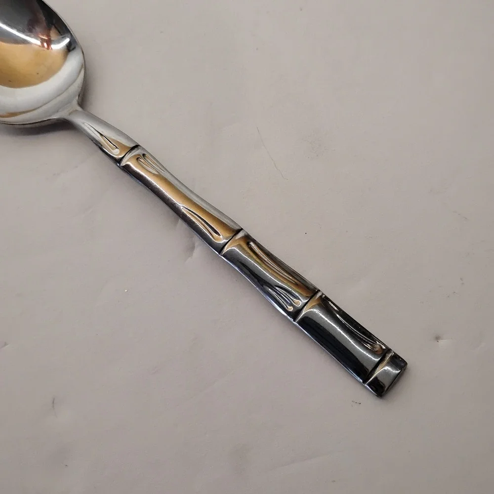 Reed‎ & Barton REGAL BAMBOO Stainless Rebacraft Glossy Silverware Flatware Spoon